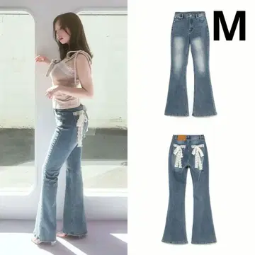 앤드메리 레이스 리본 데님 M