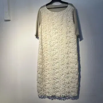 아이보리 레이스 반팔 원피스 파비아나 필리피