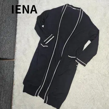 IENA 롱 가디건 네이비 색상 얇은 소재 코튼 100% 이에나