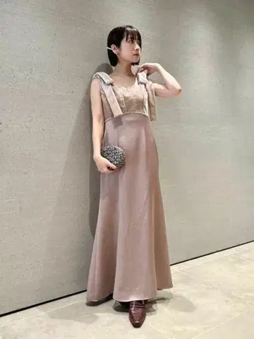 LILY BROWN 벨로아 도킹 리본 원피스 릴리 브라운