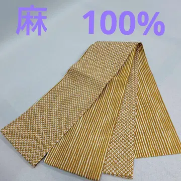 린넨 100% 반폭 오비 소포장 리버서블 롱 사이즈