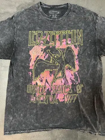 LED ZEPPELIN 티셔츠 1977년 미국 공연