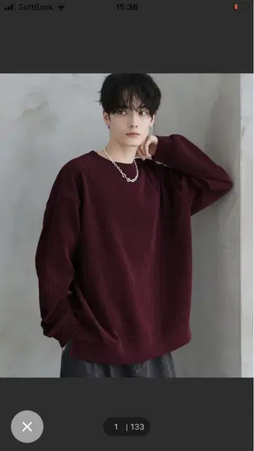 ETELIO 컷 코듀로이 크루넥 풀오버