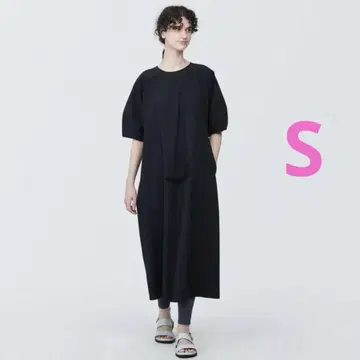 MUJI 무인양품 여성 냉감 브로드 풀오버 반팔 원피스 S