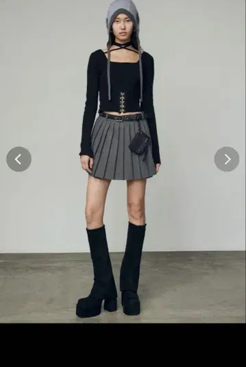 플레어 커버 핏 부츠 블랙 M