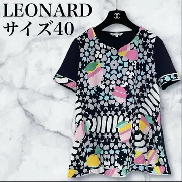 고품질 LEONARD SPORT 하프 슬리브 티셔츠 트림 캉캉 소재
