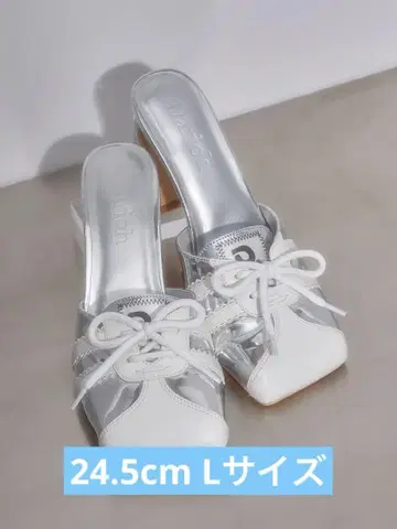 다리치 스퀘어 라인 스니커즈 펌프스 실버 L