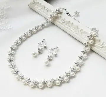 annan wedding 귀걸이 목걸이 펄 N15 웨딩