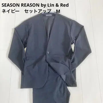 SEASON REASON 시마무라 네이비 원 버튼 셋업 M