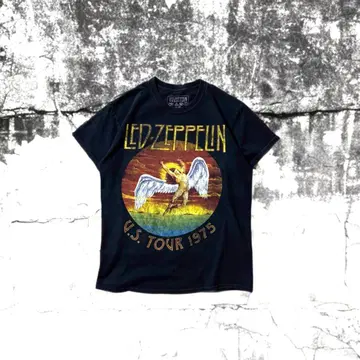 공식 멕시코제 레드 제플린 USA Tour '75 티셔츠 M 블랙