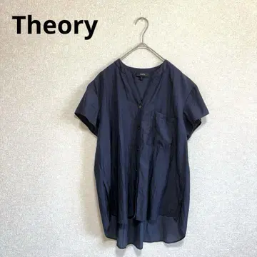 Theory 띠어리 스키퍼 셔츠 밑단 슬릿 일본제 네이비 S