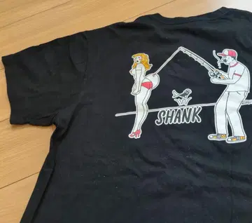 새상품급 레어 SHANK 생크 밴딩 티셔츠 반팔 XL 백 프린트