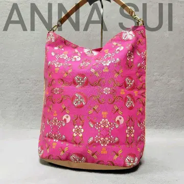 ANNA SUI 원숄더 핑크 캔버스 올 패턴 숄더 A4 가능