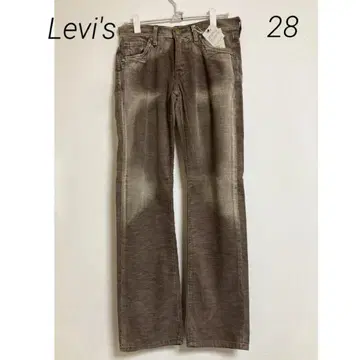 0281 Levi's 리바이스 택 포함 새상품 브라운 스트레이트 데님