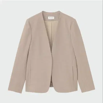 PLST 베이지 노카라 자켓 XS