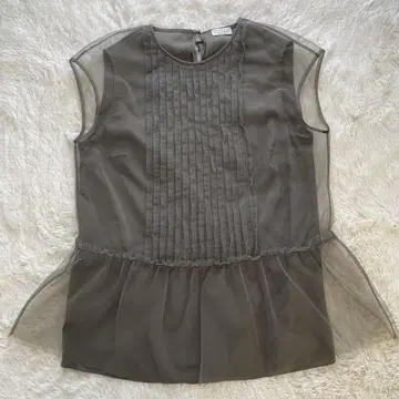 BRUNELLO CUCINELLI 슬리브리스 탑 실크