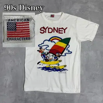 80s WALT DiSNEY "SYDNEY" 화이트 티셔츠 DM1216
