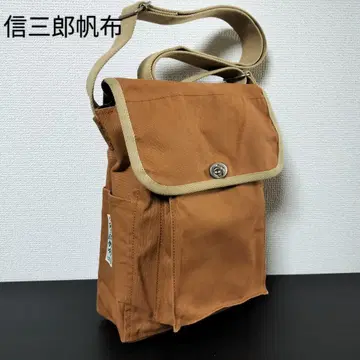 이치자와 신자부 캔버스 브라운 캔버스 숄더백