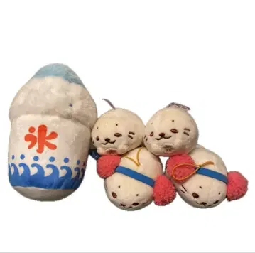 시로탄 빙수 봉제 인형 윈터 마스코트 복권 5개 세트