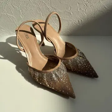 자라 스틸레토 힐 비쥬 장식 뮬 22.0cm