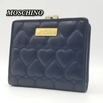 새상품급 모스키노 모스키노 두겹 지갑 가마구치 하트 무늬 컴팩트