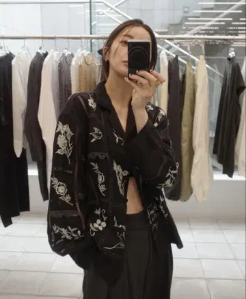 TODAYFUL 자수 패치워크 셔츠