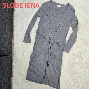 SLOBE IENA 롱 가디건 그레이 색상 코튼 100%