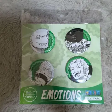 원피스 캔뱃지 4개 세트 EMOTIONS 로로노아 조로