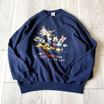 90s 디즈니 스토어 빈티지 맨투맨 USA제 네이비 XL 상당