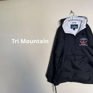 TriMountain 아노락 후드티 블랙 나일론 자켓