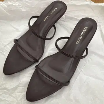 PAPILLONNER 다크 브라운 스트랩 샌들