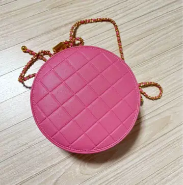 핑크 원형 숄더백