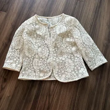 아이보리 레이스 자켓 M 사이즈