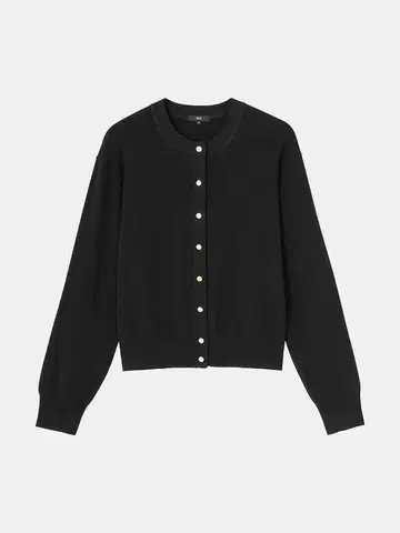 플라스테 UV 차단 레이온 블렌드 메탈 버튼 가디건
