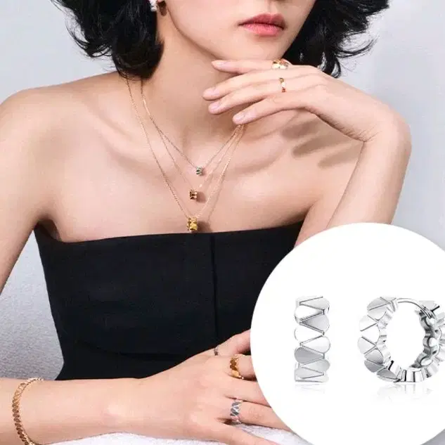 [Golden dew] 韓国☆18K Gold☆Eternal Love 2(D) Earring GOLDEN DEW | 골든듀 Golden Dew Dew Eternals 2 Earrings on