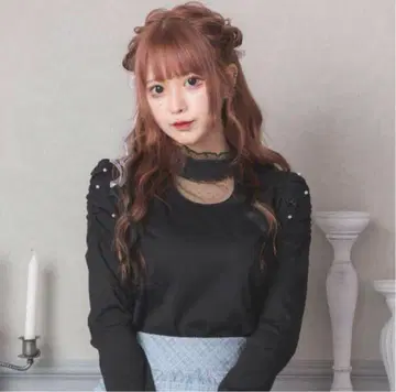 pium  펄 리본 블라우스 상의