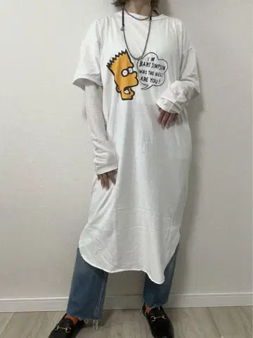 심슨 롱 티셔츠 원피스 빈티지 Simpson