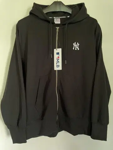 NY 양키스 풀 집업 후드티 L L