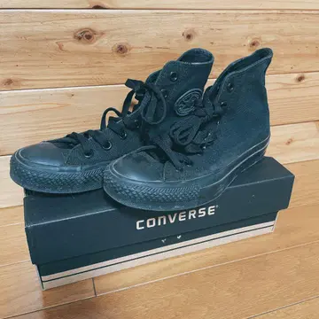 CONVERSE 블랙 하이컷 스니커즈 22.5cm