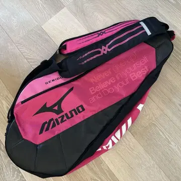 Mizuno 라켓 백 핑크/블랙 테니스 배드민턴