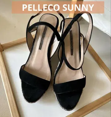 PELLICO SUNNY 블랙 웨지 샌들 사이즈 36