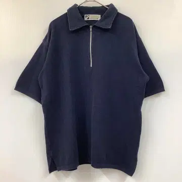 USED 구제 의류 JANTZEN 얀센 반팔 하프 지퍼 셔츠 옷깃 겉옷