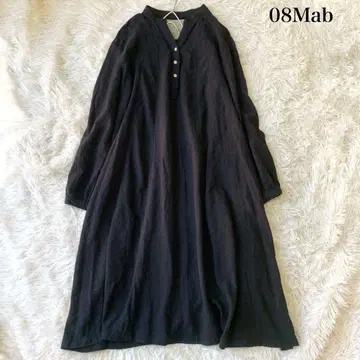 08Mab 스키퍼 셔츠 롱 원피스 A 라인 양류 프리 사이즈