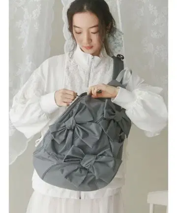 메리 제니 새상품 리본 백 그레이
