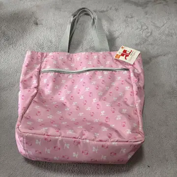 키티 핑크 꽃무늬 토트백