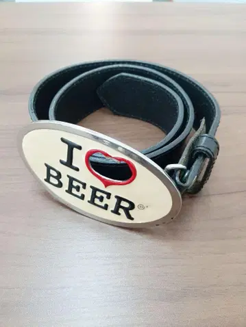 디스퀘어드 I LOVE BEER 벨트 블랙 가죽 남성용