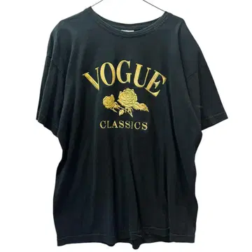 구제 의류 VOGUE 블랙 티셔츠 빈티지 장미 꽃 y2k