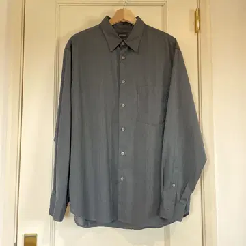 green label relaxing 블루 그레이 긴팔 셔츠