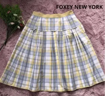 FOXEY NEW YORK 폭시 뉴욕 체크 스커트 38