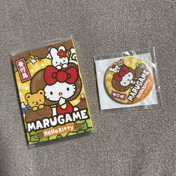 지역 키티 가가와 한정 마루가메 키티 파타파타 메모 캔뱃지 2개 세트